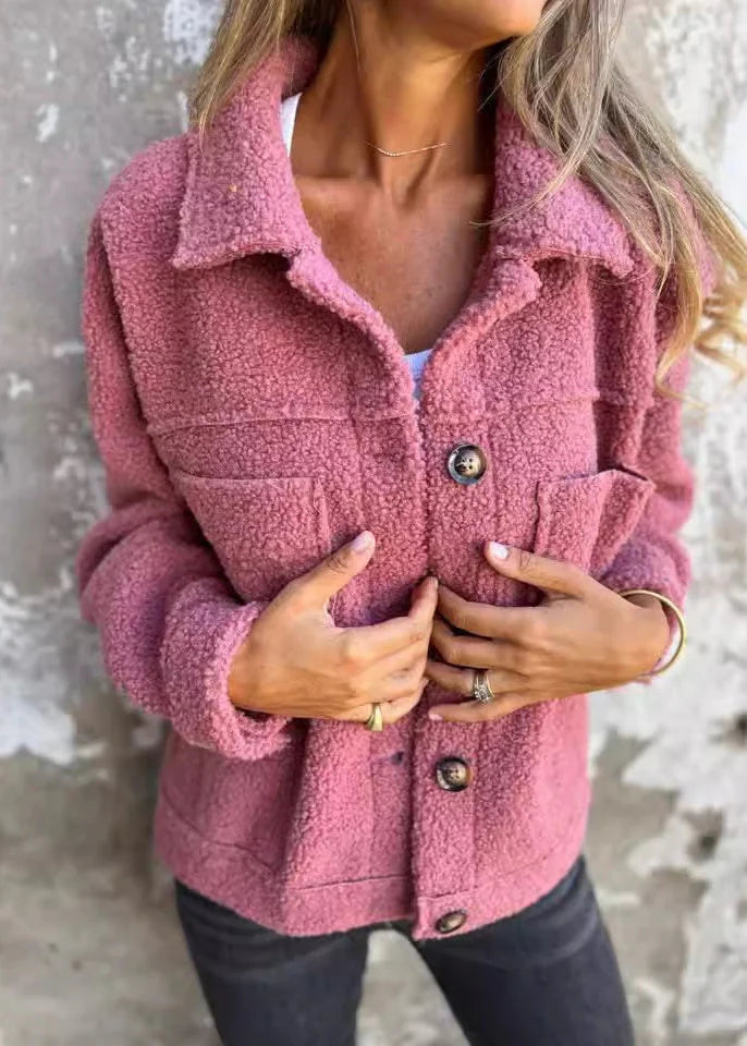 Katia ~ veste en polaire douce avec boutons
