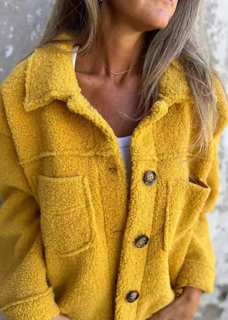 Katia ~ veste en polaire douce avec boutons