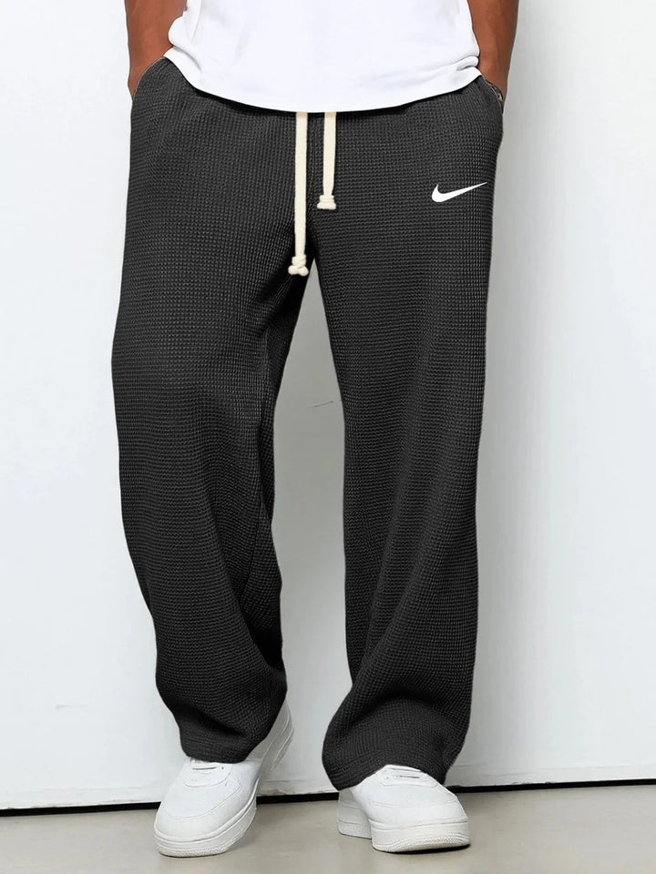 Pantalon Décontracté à Texture Gaufrée