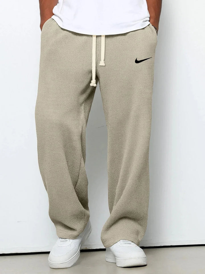 Pantalon Décontracté à Texture Gaufrée