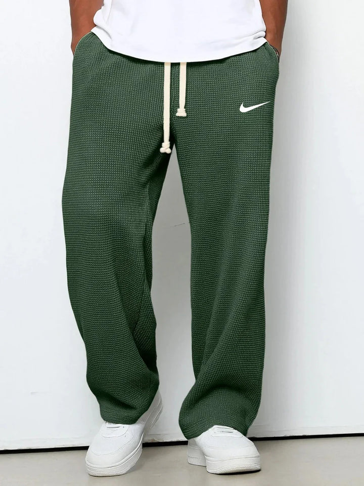 Pantalon Décontracté à Texture Gaufrée